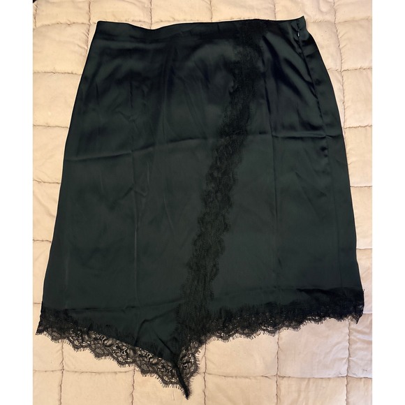 a new day Dresses & Skirts - NEW A New Day Women Black Lace Trim Knee Length Skirt, Size L
